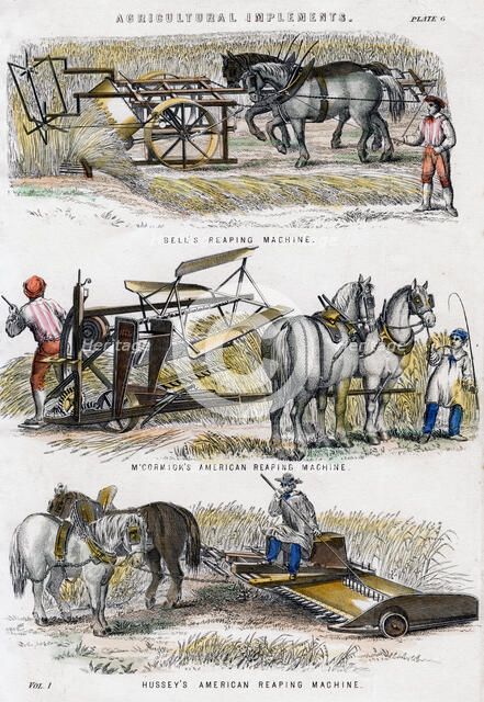 Agricultural implements, 19th century. Artist: Unknown