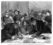 Agricultural Labourers Union meeting in Farringdon Street, London, 1877