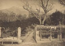 Agricultural Scene with Mountains, 1850s. Creator: Louis Crette