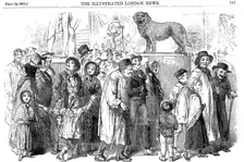 Agricultural workers and their families at the Great Exhibition of 1851. Creator: Unknown