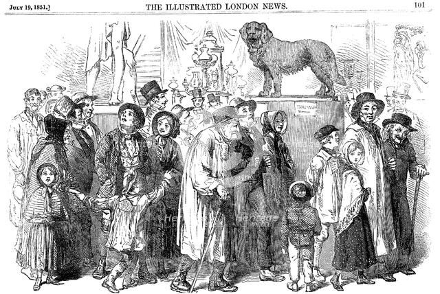 Agricultural workers and their families at the Great Exhibition of 1851. Artist: Unknown