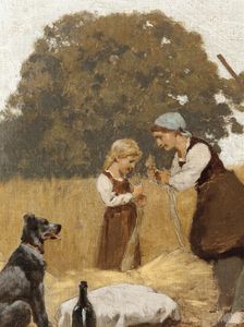 Agriculture: Sketch for the school in rue Chateau-Landon, 10th arrondissement of Paris, 1881. Creator: Jules Didier