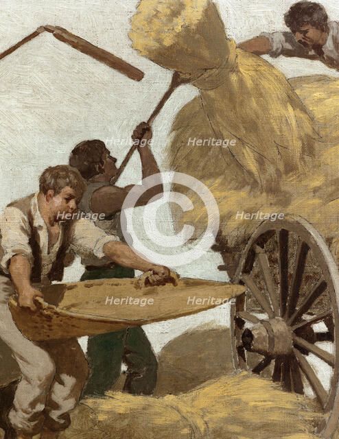 Agriculture: Sketch for the school in rue Chateau-Landon, 10th arrondissement of Paris, 1881. Creator: Jules Didier.