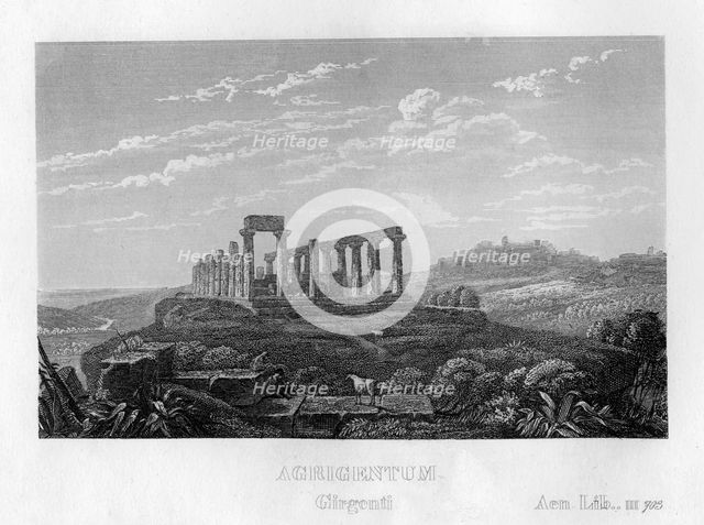 Agrigento, Sicily, Italy, c1833. Creator: Unknown.