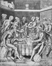 Agrippa Instructing His Pupils Mathematically 1553, (1936)