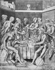 Agrippa Instructing His Pupils Mathematically 1553, (1936)