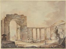 Agrippina's grotto, c1756-1760. Creator: Georges François Blondel