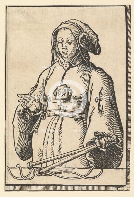 Agrippine Sibyl, from the series of Sibyls, ca. 1530. Creator: Lucas van Leyden.