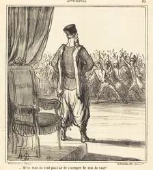 Ah! ça mais ils n'ont plus l'air de s'occuper de moi du tout!, 1866. Creator: Honore Daumier