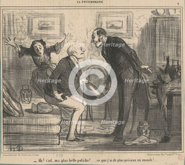 Ah! Ciel, ma plus belle potiche! ..., 19th century. Creator: Honore Daumier.