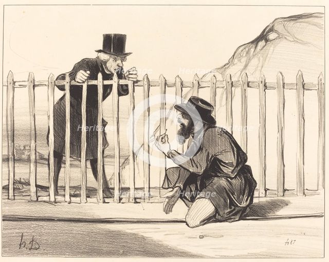 - Ah! ben par exemple le convoi qui va venir..., 1843.  Creator: Honore Daumier.