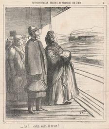 Ah! Enfin voila le train! ..., 19th century. Creator: Honore Daumier