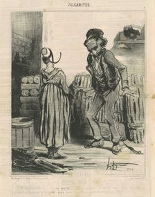 Ah! Fouchtrra! ... Ma femme ..., 19th century. Creator: Honore Daumier