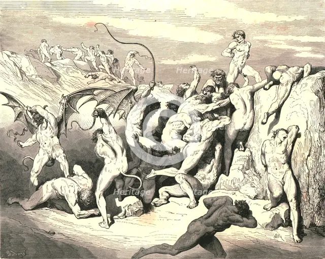 'Ah! How they made them bound at the first stripe!', c1890.  Creator: Gustave Doré.