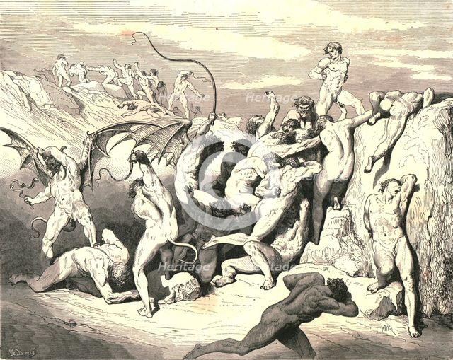 'Ah! How they made them bound at the first stripe!', c1890.  Creator: Gustave Doré.