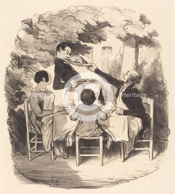 Ah! il est frais..., 1846. Creator: Honore Daumier.
