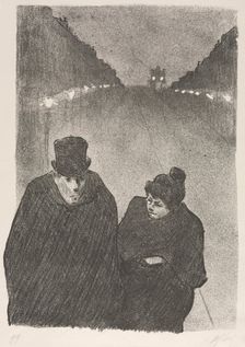 Ah, it's true, my poor old man, you would be the first to whom I would have made to miss his bus..., Creator: Henri Gabriel Ibels (French, 1867-1936)
