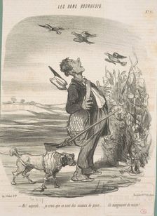 Ah! ... Je crois que ce sont des oiseaux de proie ..., 19th century. Creator: Honore Daumier