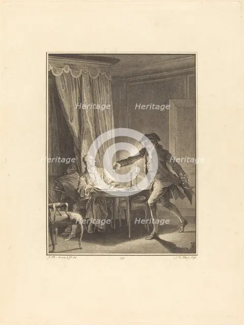 Ah! Jeune homme à ton bienfaiteur, 1774. Creator: Nicolas Delaunay.