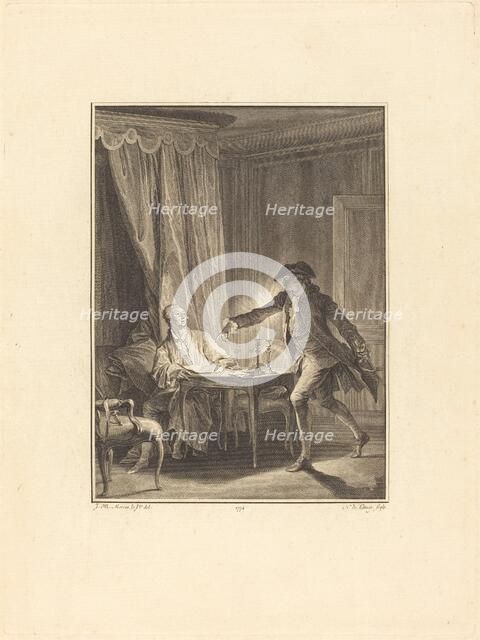 Ah! Jeune homme à ton bienfaiteur, 1774. Creator: Nicolas Delaunay.