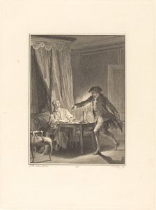 Ah! Jeune homme à ton bienfaiteur, 1774. Creator: Nicolas Delaunay