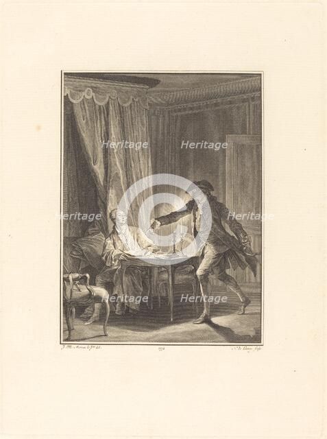 Ah! Jeune homme à ton bienfaiteur, 1774. Creator: Nicolas Delaunay.