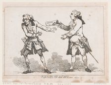 Ah let me Sire refuse it..., from Peter's Pension by Peter Pindar, Esq., 1787., 1787. Creator: Thomas Rowlandson