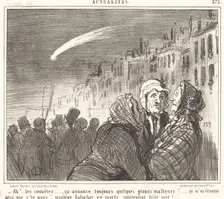 - Ah! ... les comètes.., ça annonce toujours quelques grands malheurs !...., 1858. Creator: Honore Daumier