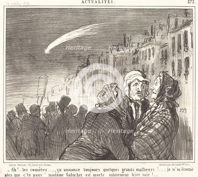 - Ah! ... les comètes.., ça annonce toujours quelques grands malheurs !...., 1858. Creator: Honore Daumier.