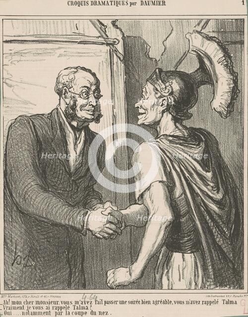 Ah! Mon cher monsieur, vous m'avez ...,  1864. Creator: Honore Daumier.