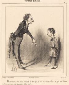 Ah! monstre, vous vous permettez..., 1840. Creator: Honore Daumier