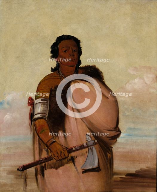 Ah'-sho-cole, Rotten Foot, a Noted Warrior, 1834. Creator: George Catlin.