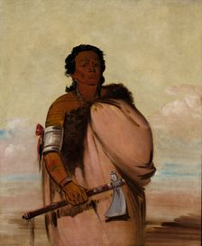 Ah'-sho-cole, Rotten Foot, a Noted Warrior, 1834. Creator: George Catlin