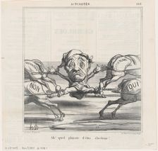 Ah! quel plaisir d'être électeur!, 1870. Creator: Honore Daumier