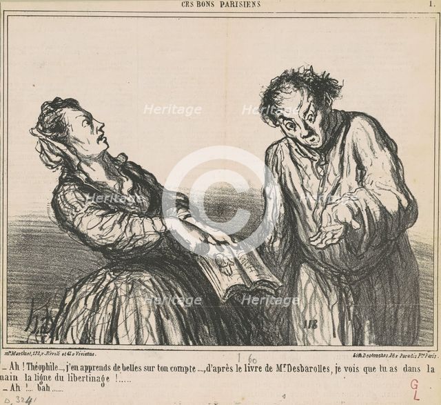 Ah! Théophile ... j'en apprends de belles ..., 19th century. Creator: Honore Daumier.