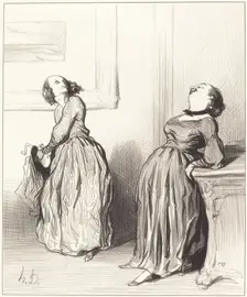 Ah vous trouvez que mon dernier roman n'est pas tout-à-fait à la hauteur..., 1844. Creator: Honore Daumier