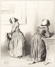 Ah vous trouvez que mon dernier roman n'est pas tout-à-fait à la hauteur..., 1844. Creator: Honore Daumier