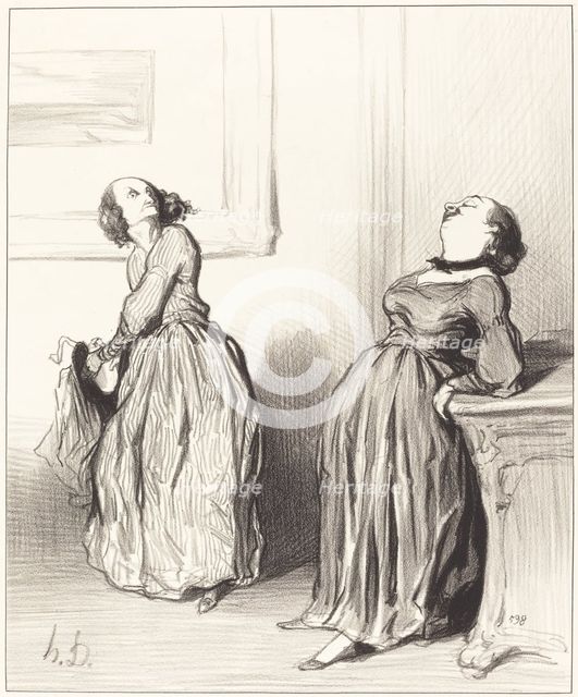 Ah vous trouvez que mon dernier roman n'est pas tout-à-fait à la hauteur..., 1844.  Creator: Honore Daumier.