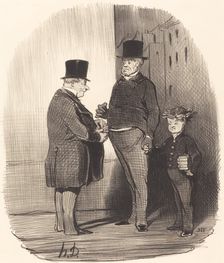 Ah! vous êtes fort en vers latins, jeune homme..., 1847. Creator: Honore Daumier