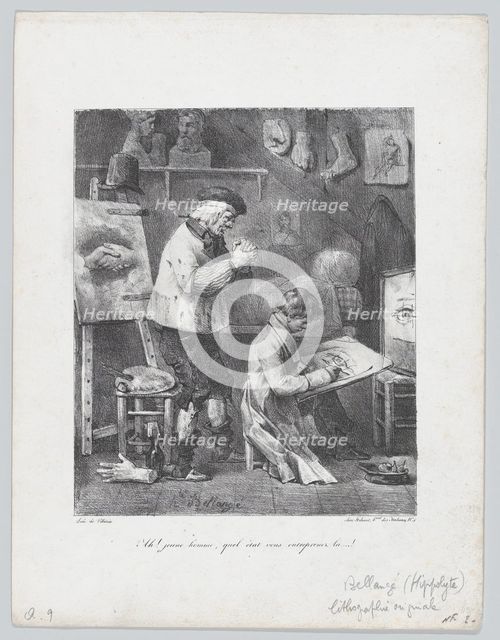 Ah! Young Man! What a record you have undertaken here...!, 1823. Creator: Hippolyte Bellangé.