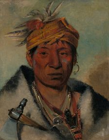 Ah-yaw-né-tak-oár-ron a Warrior, 1831. Creator: George Catlin