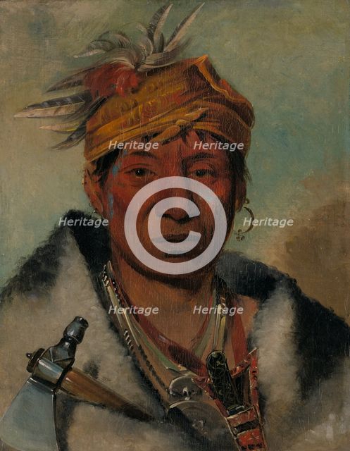 Ah-yaw-né-tak-oár-ron a Warrior, 1831. Creator: George Catlin.