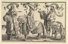 Ahaz, Hezekiah, Manasses, from The Twelve Kings of Israel, ca. 1520. Creator: Lucas van Leyden