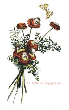 Ahead Repopulation French Postcard, c1900