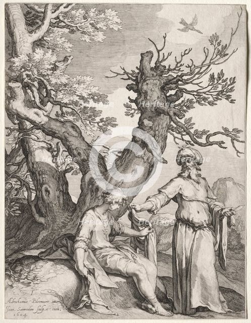 Ahijah and Jeroboam, 1604. Creator: Jan Saenredam (Dutch, 1565-1607); Jan Saenredam (Dutch, 1565-1607).