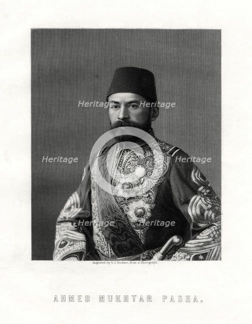 Ahmed Mukhtar Pasha, French and Ottoman Empire army officer, 19th century.Artist: George J Stodart