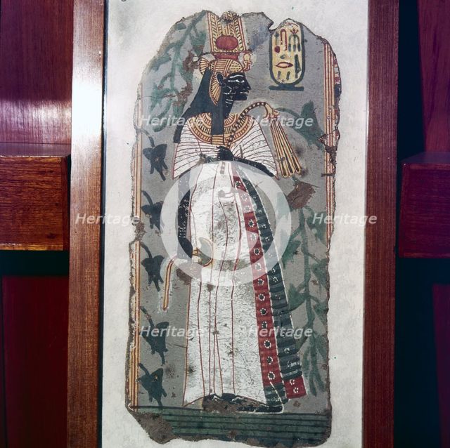 Ahmes-Nefertari, Wallpainting from a tomb of Thebes c1200BC Artist: Unknown.