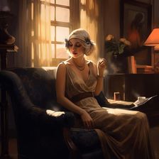 AI IMAGE - A woman wearing 1920s fashion, 2023. Creator: Heritage Images