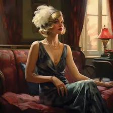AI IMAGE - A woman wearing 1920s fashion, 2023. Creator: Heritage Images