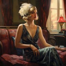AI IMAGE - A woman wearing 1920s fashion, 2023. Creator: Heritage Images